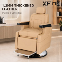 Fauteuil de Barbier Électrique Inclinable Ergonomique XFMC pour Salon de Coiffure, Mobilier de Salon, Personnalisation OEM/ODM pour Poste de Barbier