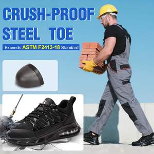 Zapatos de Seguridad DSYX G0913-41 con Puntera de Acero, Antipinchazos, con Cordones, Transpirables, de Fibra Ultrafina y Cuero - Product Image 2