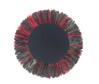 Grandes sets de table en plumes de coq naturelles AC8 Dia 30cm, sets de table originaux en plumes de coque pour la décoration de la salle à manger de Noël