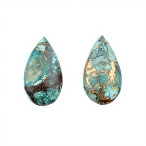 Chrysocolle Cuivre Quartz Naturel de Haute Qualité, Forme Poire Briolette Lisse 11x20mm, Haute Brillance, pour Fabrication de Bijoux - Product Image 1