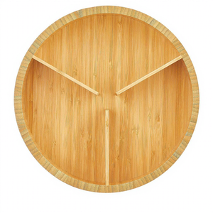 Plateau de rangement rotatif en bambou naturel avec 3 fentes réglables, idéal pour les condiments et la présentation sur table de jardin intérieur - Vente en gros - Product Image 4