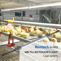 Système d'éclairage LED pour élevage de volailles DC48V T6 Hontech Wins IP67 étanche, lever et coucher du soleil, système LED pour volière, dimmable, LED agricole