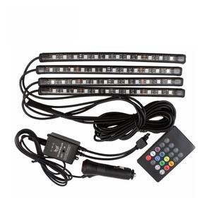 Luz Ambiental LED para Auto, Luces LED 5050 para Interior de Coche, Control Remoto por Voz, Tira Decorativa RGB, 12V 5W, 2 Años de Garantía - Product Image 1