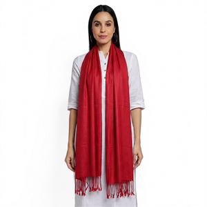 Écharpe longue en viscose verte de qualité supérieure, châle pashmina doux pour l'hiver, motif uni personnalisable avec logo, tendance pour femme - Product Image 1