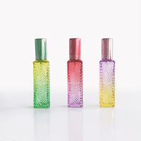 Flacon de parfum en verre réutilisable à dégradé de couleurs, 15 ml, vaporisateur fin rechargeable