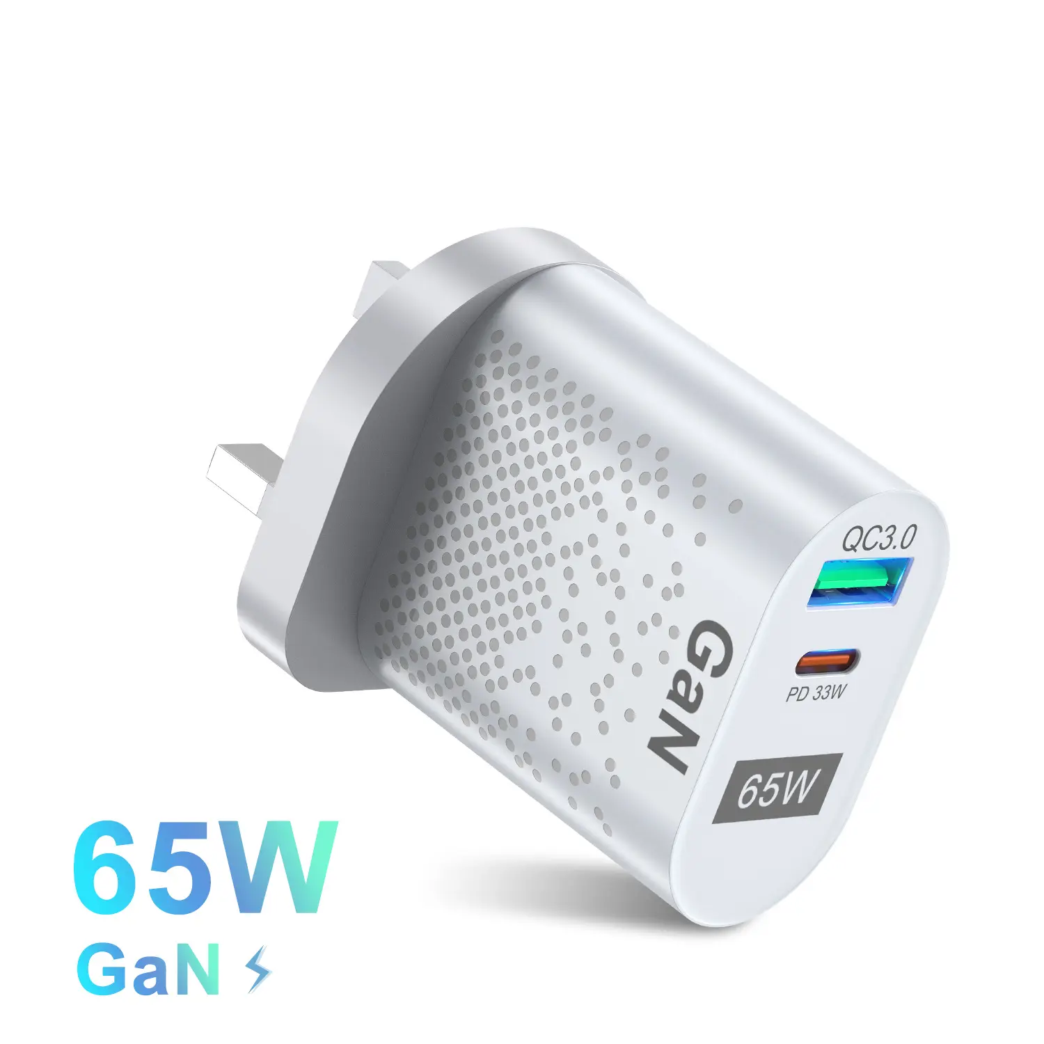 65W GaN Charger Fast Charger Type C PD Quick Chargers US EU UK AU Korean Specification Plugs Adapter For iPhone Samsung