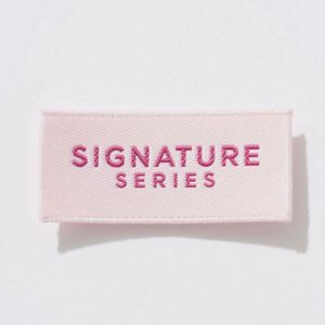 Étiquettes de col personnalisées écologiques en damassé noir, étiquettes tissées pliées sur le côté, nom, logo, design de marque, vêtements, confection sur mesure - Product Image 5