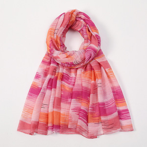 Nouveau Hijab en <span class=keywords><strong>Jersey</strong></span> <span class=keywords><strong>Voile</strong></span> Tendance <span class=keywords><strong>Premium</strong></span> pour Femme, Écharpe Longue à Large Bord Effet Dégradé Brossé, Châle de Protection Solaire Extérieur en Polyester - Product Image 3