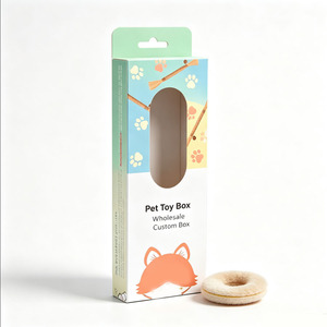 Custom Logo <b>Window</b> Pet Toy Retail Paper Box Color Printed Cardboard Display Box for Dog Cat Toy Packaging Wholesale - Product Image 2