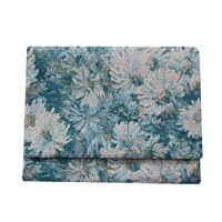 Rideaux Translucides Personnalisables en Tissu Jacquard Poly-coton à Motifs Floraux de Monet, Teints en Fil Haute Densité