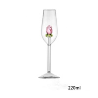 150ml Mariage Unique Rose Verre à Vin Rouge de Design Créatif Banquet Rose Rose Cristal Verre de Luxe