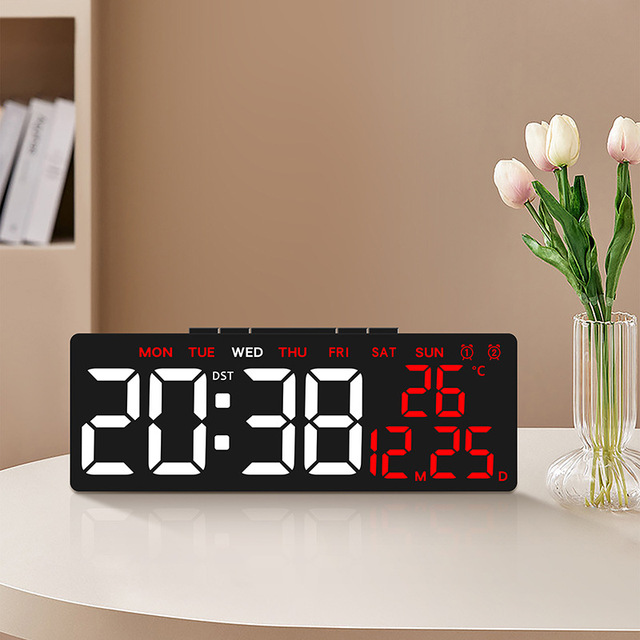 New 6668 Multifunctional LED Digital Alarm Clock USB Output Electronic Movement Quartz Plastic Bedside Clock