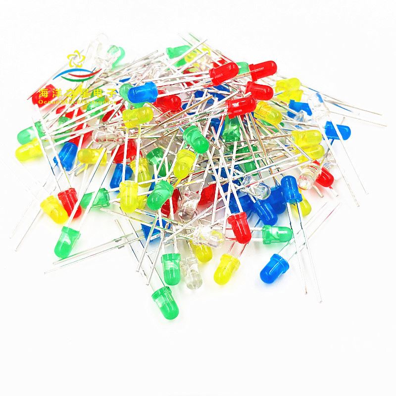 3 мм 5 мм светоизлучающие диоды Светодиодная лампа индикатор маленькая лампа семь цветов диод