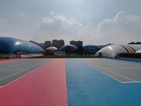 Promotion : Dôme de Glamping Géodésique Intérieur Xinwo Modèle 1100, Type Igloo, Étanche avec Couverture en PVDF de Plus de 3000 mm, Gonflable Autoportant Quatre Saisons