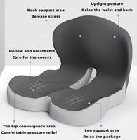 Coussin orthopédique pour siège, coussin ergonomique en mousse à mémoire de forme en forme de L, soutien lombaire, soulagement de la douleur au coccyx pour chaise de bureau, voiture