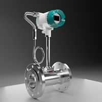 Débitmètre vortex numérique en acier inoxydable pour vapeur, gaz et liquide avec affichage LCD, communication Modbus RS485 4-20mA et précision élevée de ±1,0 %