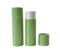 Emballage de tube en papier kraft brun biodégradable, recyclable et écologique pour baume à lèvres et déodorant en stick vide