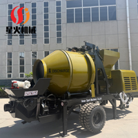 Bétonnière avec pompe Spark, 40m3/h, 30m3/h, 7.6MPa, 2200 tr/min, trémie de 680L, pour travaux de sol industriels, pompe à béton