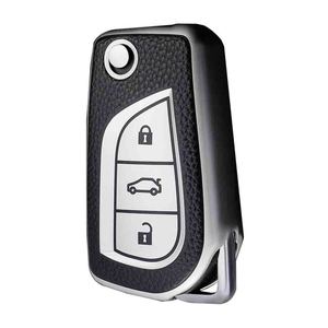 Huanyue Leather Tpu Car Key Cover For Toyota Corolla Highlander Reiz Rav4 Levin Key Case Protective Sleeve - Product Image 2