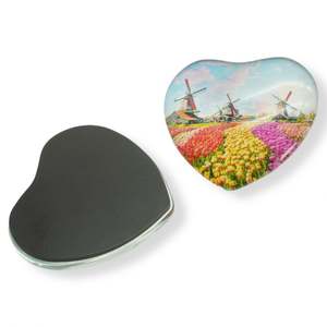 Vente flash - Aimant de réfrigérateur en cristal de verre 3D en forme de cœur, souvenir touristique - Product Image 1