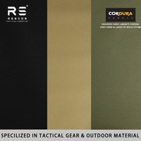 Tissu combiné laminé Cordura durable CB Coyoto Brown 500D+1000D Squadron, tissu laminé découpé au laser pour vestes et sacs