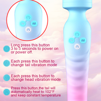Beheizbarer AV G-Punkt Klitoris-Vibrator 360° Rotation USB Aufladbar Wasserdicht 7 Frequenzen für Weibliche Masturbation Erwachsenen-Sexspielzeug