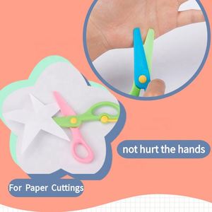 Tijeras de Plástico de Seguridad para Estudiantes, Tijeras Rectas Pequeñas para Manualidades Escolares, para Niños Diestros, Gran Venta - Product Image 4