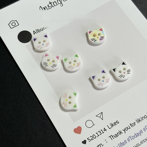 <span class=keywords><strong>Boutons</strong></span> ERKOUMI à motif de chaton mignon, <span class=keywords><strong>boutons</strong></span> colorés personnalisés <span class=keywords><strong>pour</strong></span> vêtements décontractés <span class=keywords><strong>pour</strong></span> enfants, accessoires de dressing quotidiens <span class=keywords><strong>pour</strong></span> bébés - Product Image 2