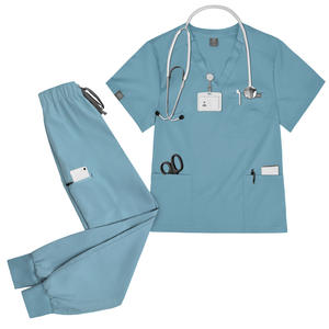 Uniforme médical en rayonne tendance, logo personnalisé, ensemble <span class=keywords><strong>de</strong></span> blouses d'infirmière unisexe, détection d'aiguilles, fusion sans couture pour l'hôpital - Product Image 2
