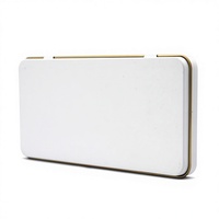 Support magnétique rectangulaire pour cils naturels, bandeau réutilisable pour extensions de cils, emballage cosmétique en fer blanc écologique