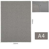 Vente en gros de sacs à documents A4 pour hommes en cuir PU lisse noir pour la conférence classeur en PP pour présentations