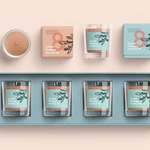 Nóng bán cứng nhắc các tông nến Jar giấy Bao bì hộp tùy chỉnh in ấn nến đen bao bì hộp giấy - Product Image 1