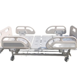 Hospital Bed 142x77x96 Cm Stainless Steel Adjustable With Guardrail And Brake - Product Image 1