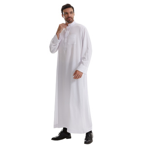 Kandura pour hommes musulmans de taille standard (<span class=keywords><strong>S</strong></span>-XXXL) | Style arabe | Stock prêt | Pas de commandes personnalisées acceptées - Product Image 3