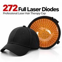 Casque laser LLLT à 272 diodes, dispositif de stimulation laser par impulsions à détection automatique, 650 nm