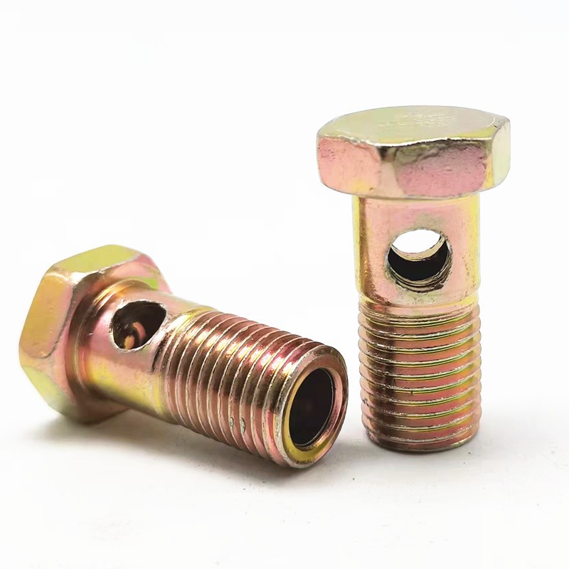 Raccord Banjo M12x1.5 Avec Rondelles Cuivre QUARKZMAN - Pour Système De Freinage, Carburant, Air - 1 Boulon + 1 Vis + 2 Rondelles