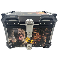 Boîte arrière de moto étanche avec serrure en aluminium CNC et plastique, coffre de rangement pour casque, pour le stockage et les voyages