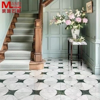 Mosaïque de marbre en pierre de mode de luxe de vente directe d'usine style européen adapté aux sols et aux murs de fond