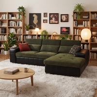 Ensemble de canapé-lit Chesterfield de luxe convertible avec structure en bois, capitonné moderne, pour appartement, hôtel, villa, salon