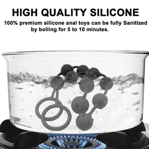 Adult Sex Toy <strong>Anal</strong> Beads Medical Grade Silicone Flexible Butt Plug Sex Toys <strong>Anal</strong>, Small Middle Big Long Large <strong>Anal</strong> Plug Set - Product Image 4