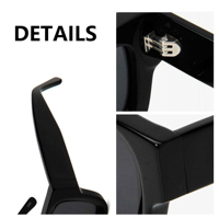 Lunettes de soleil sportives en acétate personnalisées de haute qualité, tendance, originales, polarisées, vintage, carrées, noires, UV400 pour hommes