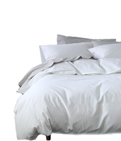 Vente en gros d'usine, draps de lit en coton 100% blanc uni, tissés sur mesure, pliés, pour hôpital, hôtel de luxe