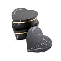 Luxus benutzer definierte Gold Goldfolie runde Herzform Mutter Ich liebe U Rose Blumenstrauß Verpackung Black Flower Box