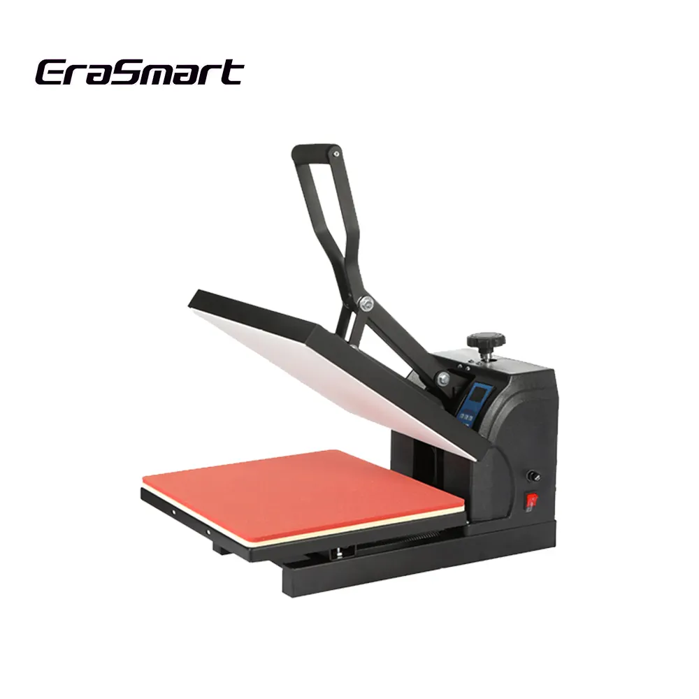Erasmart High Pressure Flat Manual Heat Press Machine 38*38cm Heat Transfer Machine For T Shirt Printing