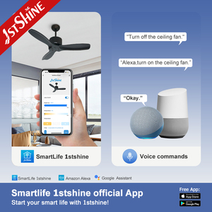 1stshine Ventilador <span class=keywords><strong>de</strong></span> techo Viento natural Ahorro <span class=keywords><strong>de</strong></span> energía Motor <span class=keywords><strong>de</strong></span> CC Control remoto Aspas <span class=keywords><strong>de</strong></span> madera Ventilador <span class=keywords><strong>de</strong></span> techo con aplicación inteligente - Product Image 6