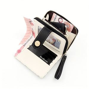 Portefeuille court en cuir PU motif chat mignon pour femme, petite bourse à monnaie à double rabat avec fermeture à bouton-pression, mini porte-cartes, sac à main, cadeau - Product Image 3