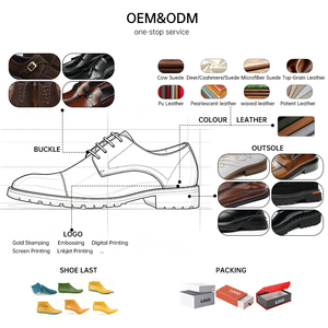 Zapatos Oxford Derby de Lujo con Puntera de Cuero Genuino Lavado, 5 Ojales, Construcción Goodyear Welted, Suela Gruesa con Nudos, Estilo Dark Academia de Diseñador - Product Image 3