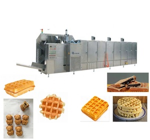 Belçika gofreti üretim hattı elektrikli gıda işleme makinesi Waffle yapmak için yeni veya kullanılmış durumda dahil pişirme fırını - Product Image 3