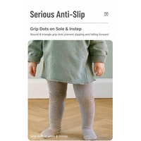 Collant antidérapant tricoté sur mesure pour bébé, en Spandex/Polyester/Coton, respirant et écologique, pour tout-petits, idéal pour ramper sur le sol