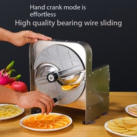 Hete Aanbieding Fruit- en Groentesnijder 201 RVS Afneembaar Wasbaar Verstelbare Snijdikte Snijmachine 1 Jaar Garantie